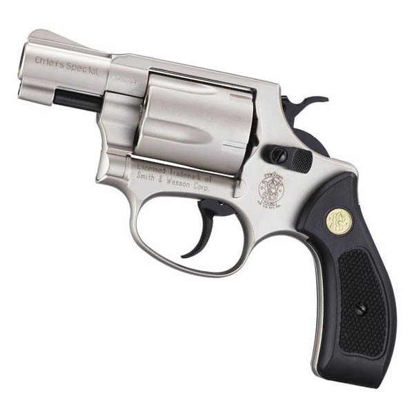 Revolver d'alarme Smith & Wesson Combat nickelé - Armes à blanc et
