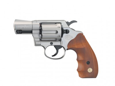 Colt Detective Special nickelé crosse bois calibre 9mm R