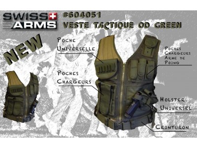 GILET TACTIQUE OD GREEN SWISS ARMS