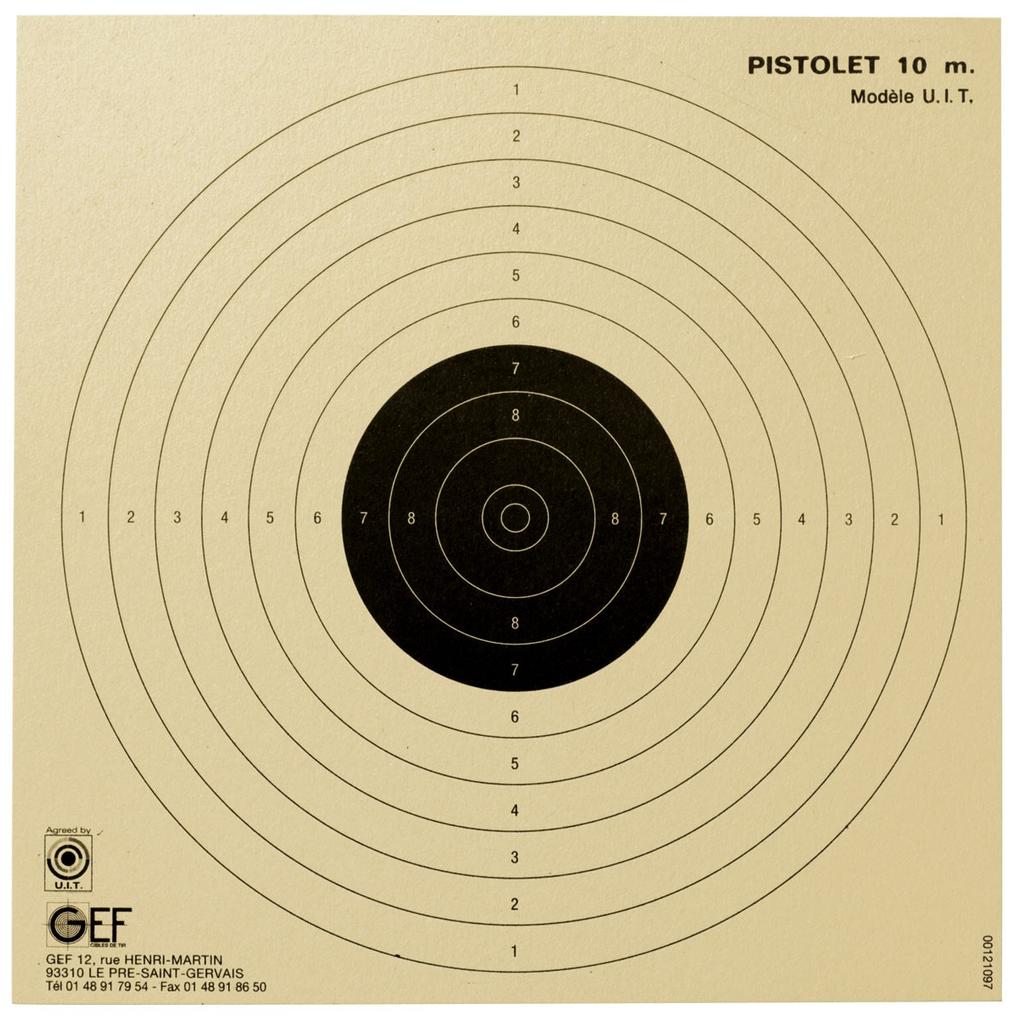 GEF CIBLES PISTOLET 10 M