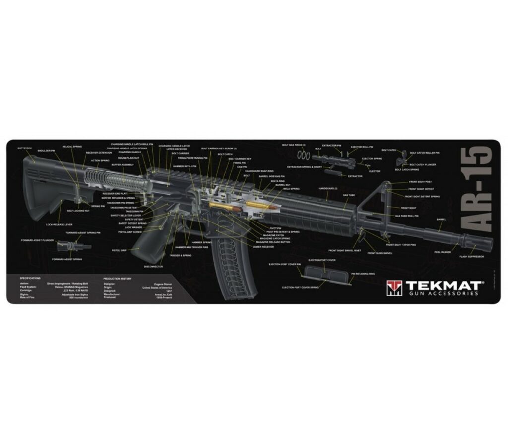 TAPIS DE DÉMONTAGE TEKMAT POUR AR 15 ( VISUEL 3D )