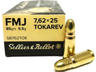 7,62x25 TOKAREV FMJ SELLIER & BELLOT (boîte de 50)
