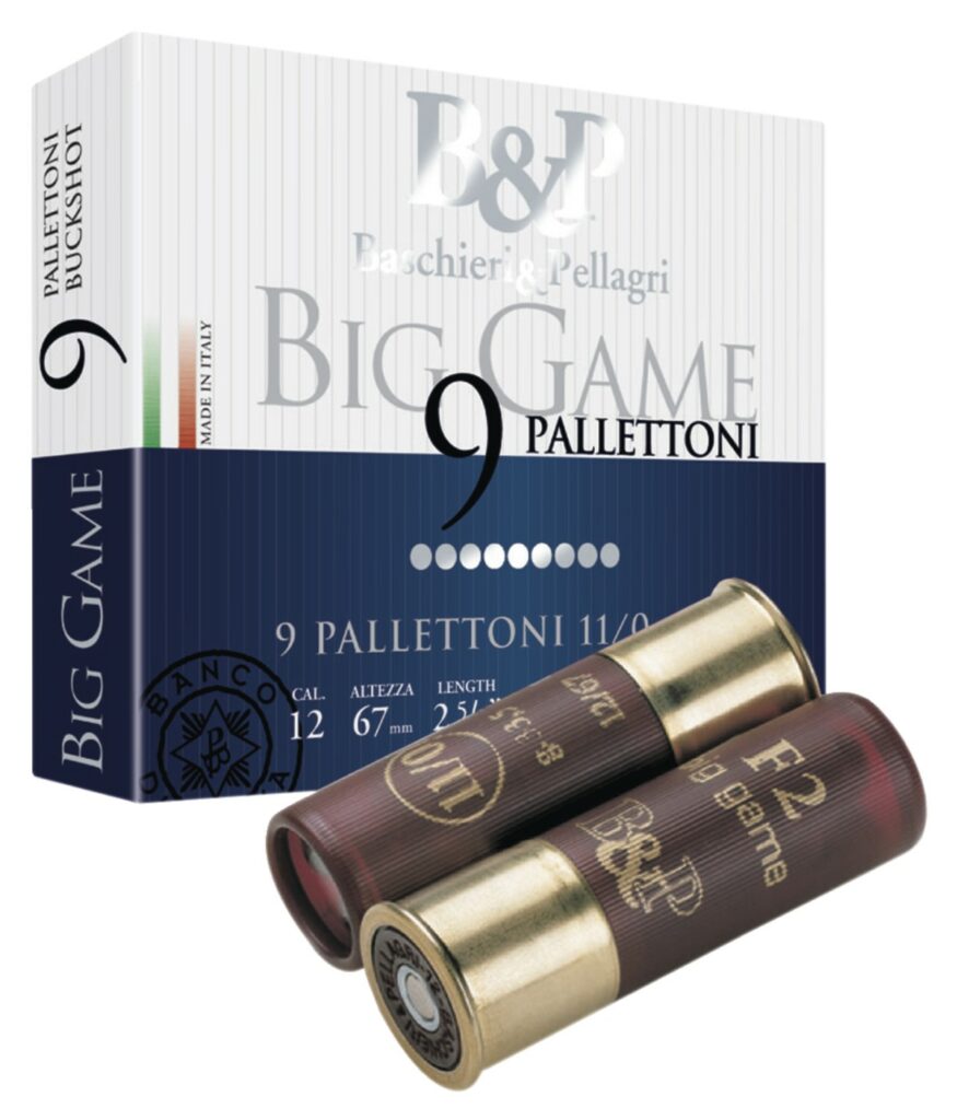CHEVROTINE BASCHIERI & PELLAGRI BIG GAME CAL 12/67 9 GRAINS (boîte de 10)