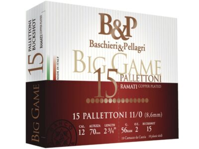 CHEVROTINE BASCHIERI & PELLAGRI BIG GAME CAL 12/70 15 GRAINS (boîte de 10)