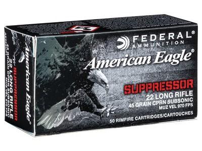22LR FEDERAL AMERICAN EAGLE SUBSONIC 45GR (boîte de 50)