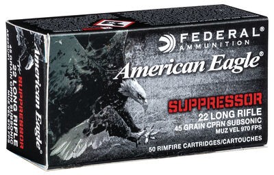 22LR FEDERAL AMERICAN EAGLE SUBSONIC 45GR (boîte de 50)
