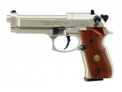 UMAREX BERETTA 92 FS NICKELE BOIS CAL 4,5MM A PLOMBS