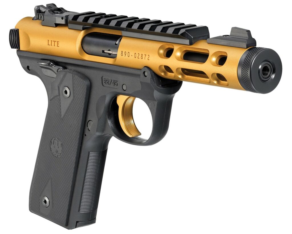 RUGER MARK IV 22/45 LITE "OR CANON NOIR" 22lr