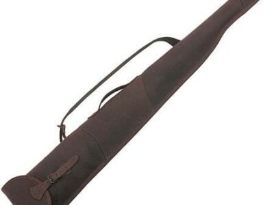 ETUI FUSIL CROUTE DE CUIR GRAISSE AVEC BRETELLE