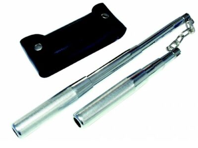 Nunchaku telescopique metal chrome grand modele