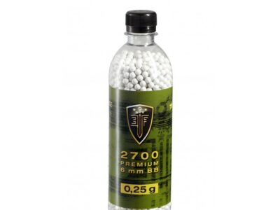 BILLES BBS 6MM ELITE FORCE BLANCHE 0.25G BOUTEILLE X2700
