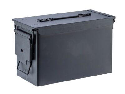 CAISSE A MUNITIONS METAL CAL .50 NOIR