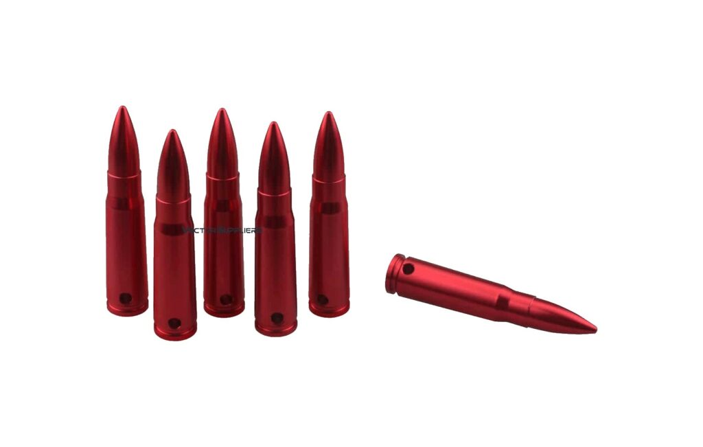CARTOUCHES / DOUILLES DE MANIPULATION ALU CAL 7.62X39 (X6)
