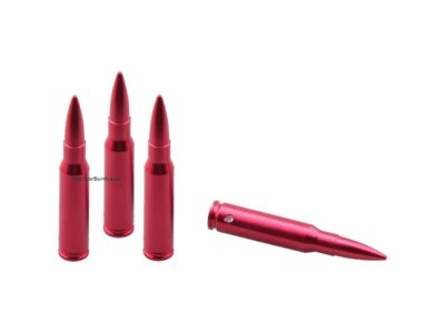 CARTOUCHES / DOUILLES DE MANIPULATION ALU CAL 7.62X51 / .308WIN (X4)
