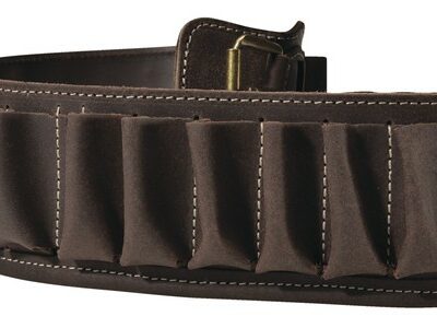 CARTOUCHIERE EN CUIR VIELLI 20 TUBES CAL 12
