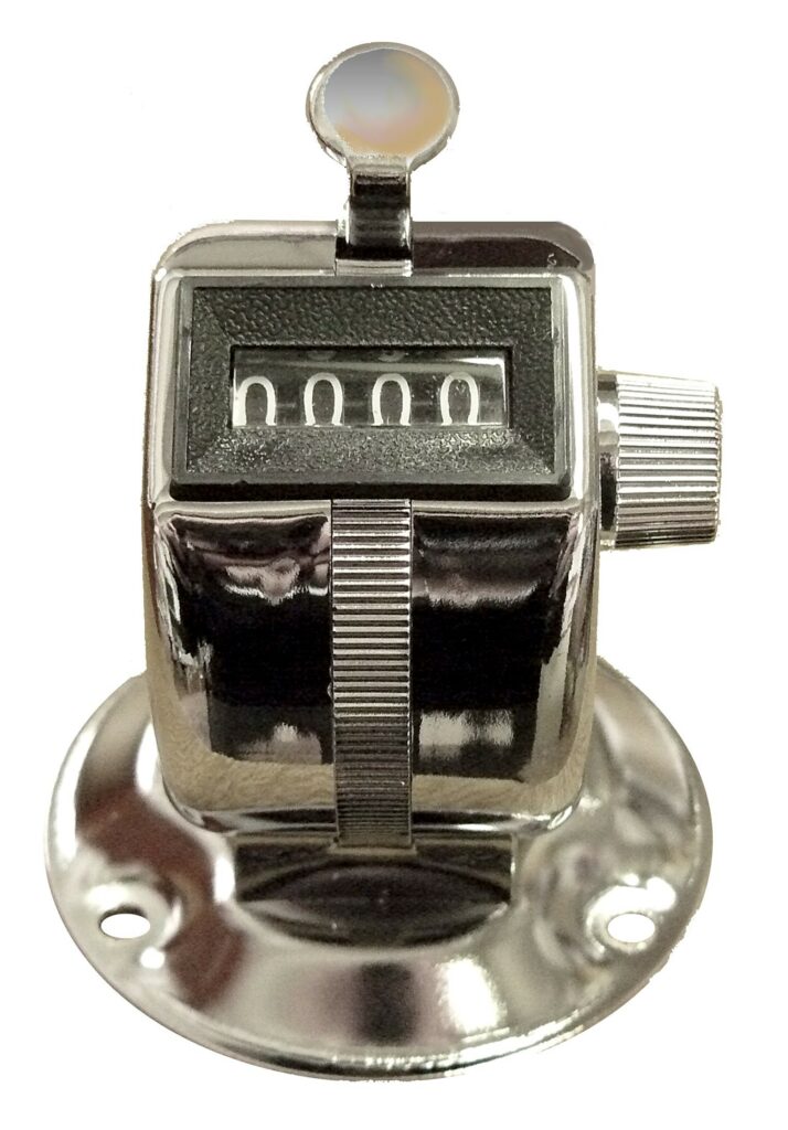 Compteur d'impulsion manuel - Boîtier métal avec socle / support metal