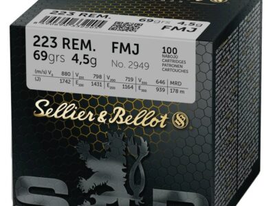 223 REM SELLIER & BELLOT  FMJ 69 GRS (boîte de 100)