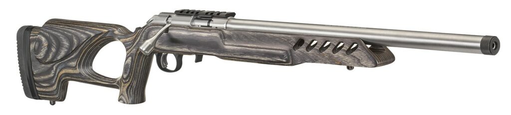 RUGER AMERICAN RIMFIRE TARGET INOX CROSSE TROU DE POUCE LAMELÉE
