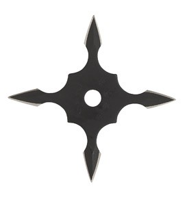 ETOILE DE JET / SHURIKEN 4 BRANCHES FINES NOIR