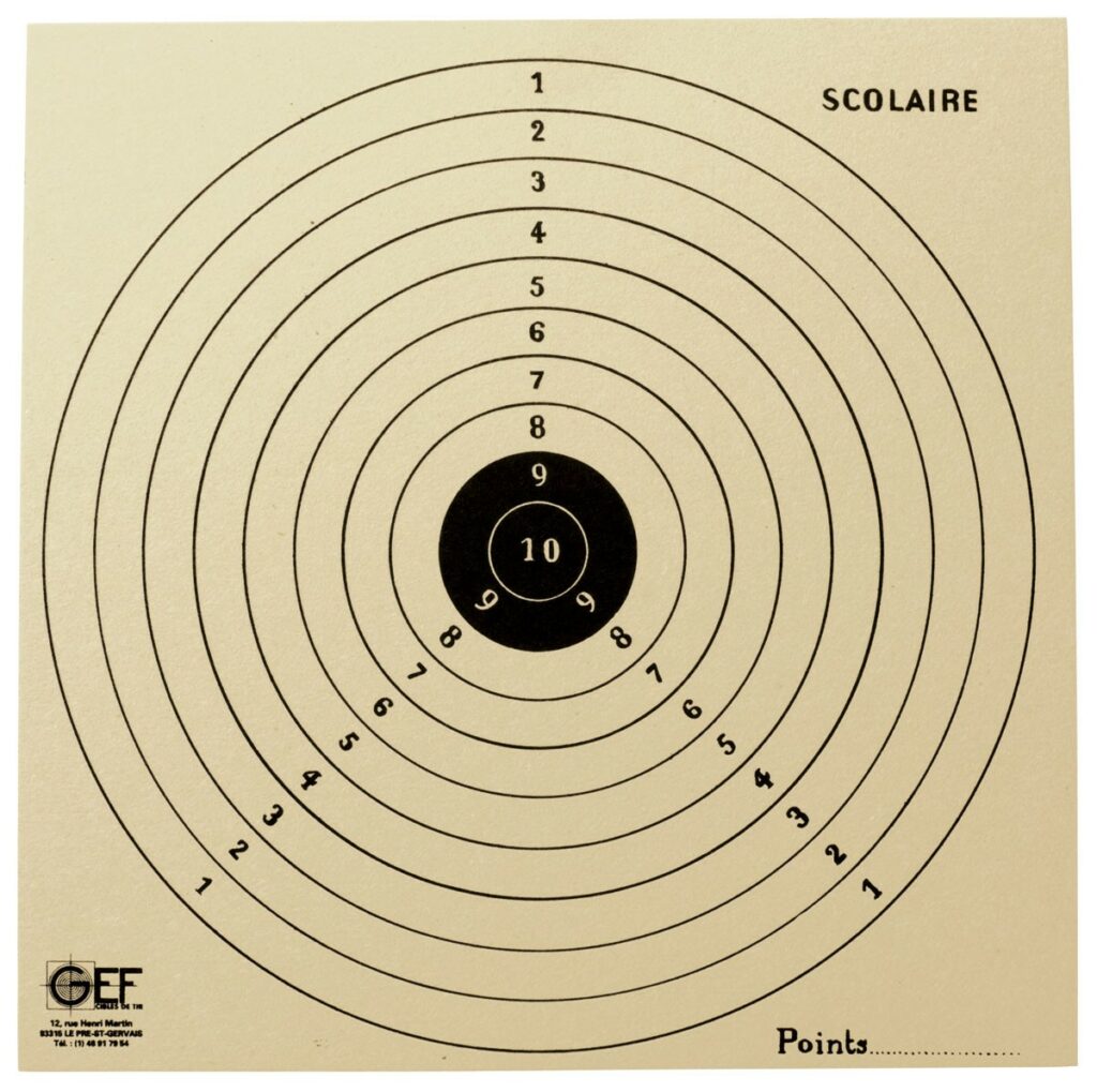 PAQUET DE 100 CIBLES SCOLAIRE