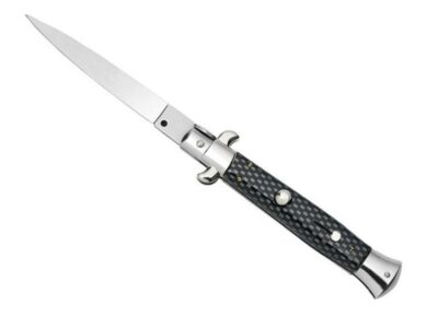 COUTEAU AUTOMATIQUE ITALIEN STILETTO FACON CARBONE