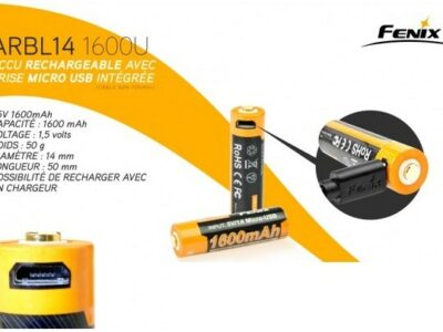 FENIX  BATTERIE /ACCU TYPE LR6 (AA) RECHARGEABLE 1600mAh PAR USB