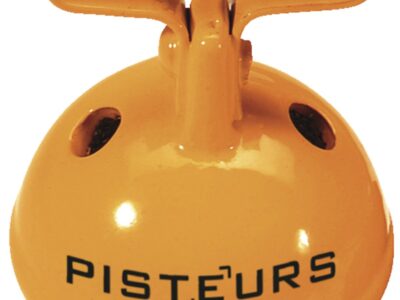Grelot Pisteur laiton orange  diam. 33mm passant 27mm