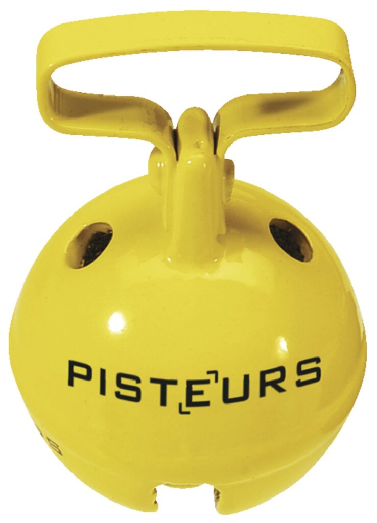 Grelot Pisteur laiton jaune  diam. 37mm passant 27mm