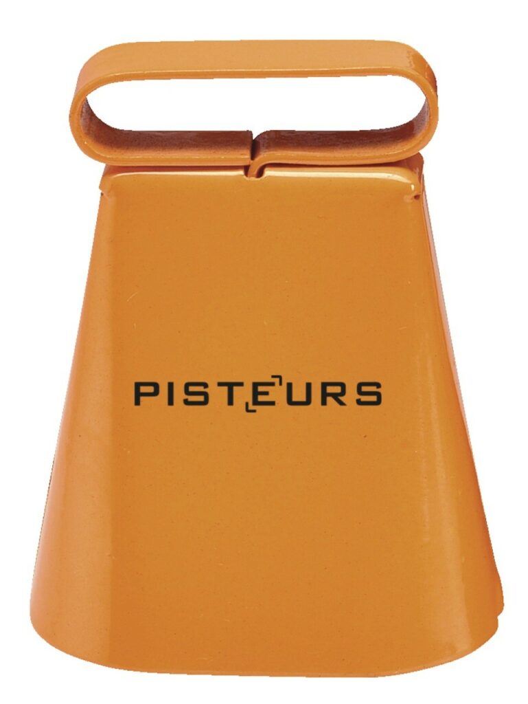 Sonnaillon Pisteur laiton orange  5cm passant 35mm
