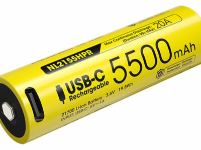 BATTERIE / ACCU RECHARGEABLE 21700 5500mAh PAR USB-C