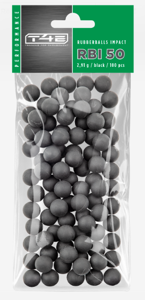 UMAREX T4E BILLES CAOUTCHOUC NOYAU ACIER CAL.50 RBI PAR 100