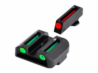 TRUGLO HAUSSE FIXE ET GUIDON FIBRE OPTIQUE POUR GLOCK TYPE 17/17L 19/19X 22 23 24 26 27 33 34 35 39 44 ET 45