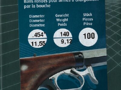 HN BALLE POUDRE NOIR CAL 454 PAR 100