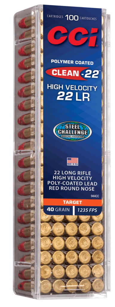 22 LR CLEAN HIGH VELOCITY CCI 40 GRAINS PAR 100