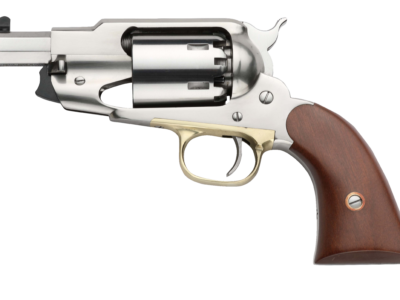 PIETTA 1858 REMINGTON NICKLE . CAL 44 POUDRE NOIRE 3″