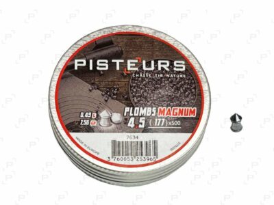 PLOMB 4.5 MM PISTEUR MAGNUM 0,49 GRAMMES PAR 500