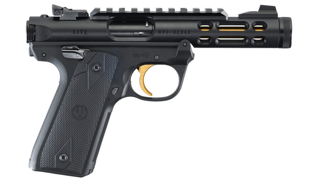 RUGER MARK IV 22/45 LITE NOIR CANON OR CAL 22 LR