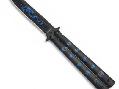 ALBAINOX COUTEAU PAPILLON MOTIF BLEU