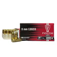 9X19 FIOCCHI FMJ 115 GRAINS