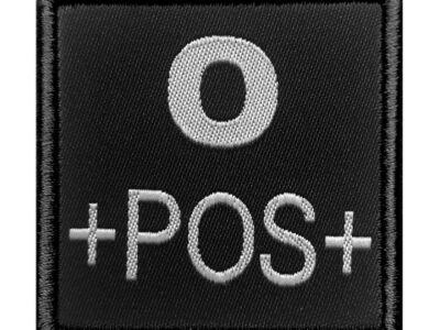 PATCH SANGUIN O POSITIF NOIR