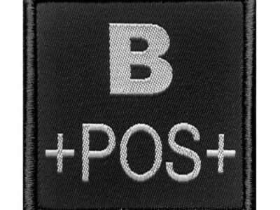 PATCH SANGUIN B POSITIF NOIR