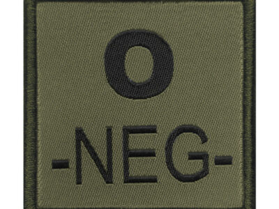 PATCH SANGUIN O NEGATIF VERT OLIVE