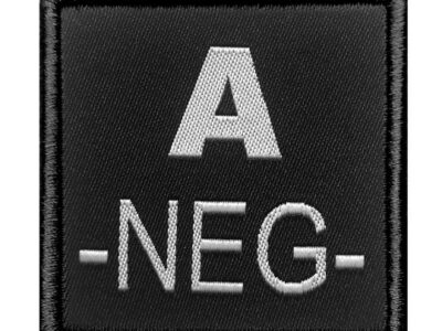 PATCH SANGUIN A NEGATIF NOIR