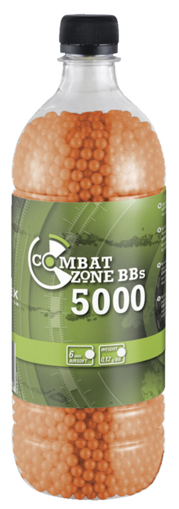 COMBAT ZONE BILLES PLASTIQUES  BASIC CAL. 6 MM 0,12G ORANGE BOUTEILLE DE 5000