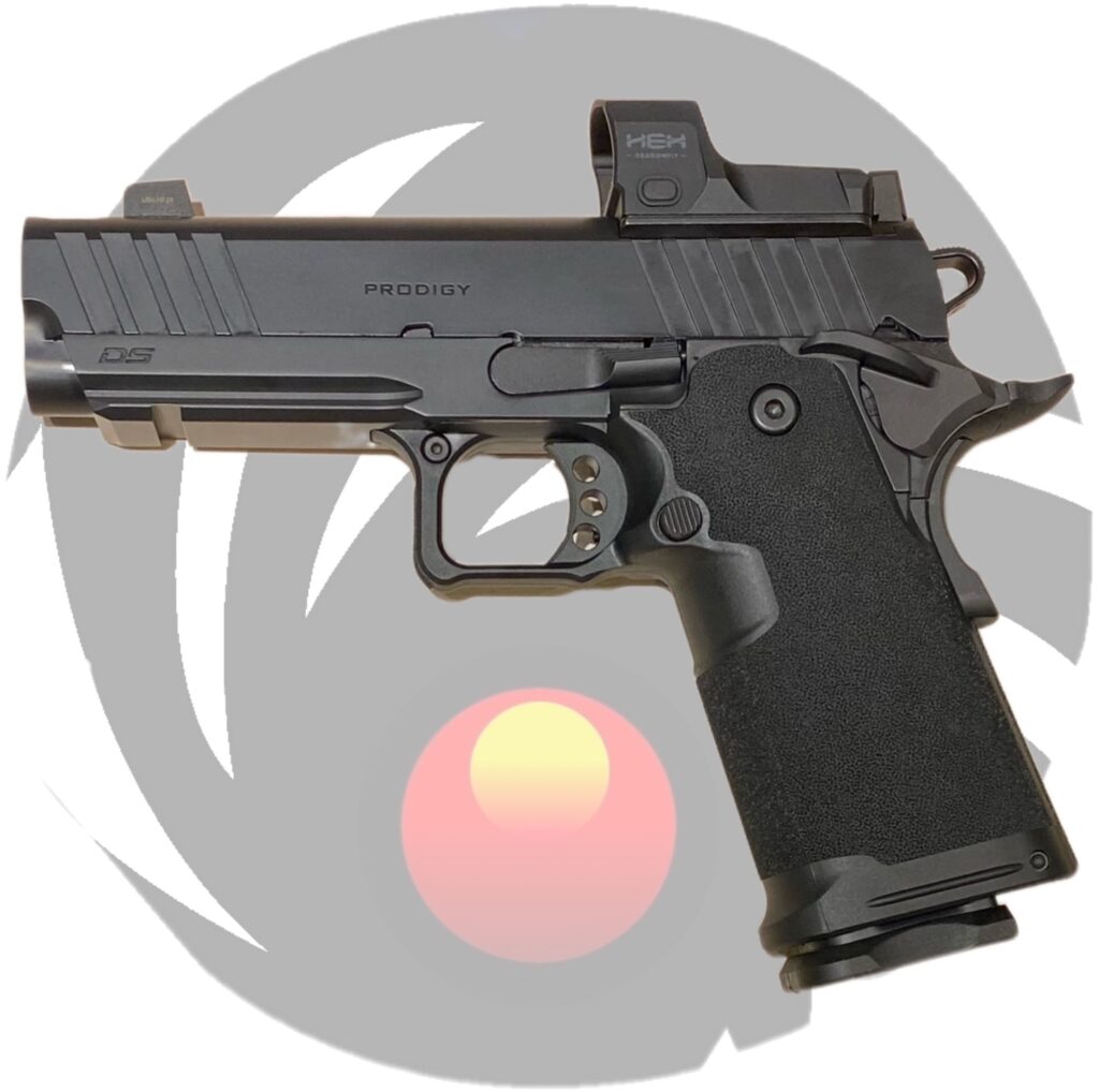 SPRINGFIELD ARMORY 1911 DS PRODIGY COMP NOIR CAL. 9 MM 4,25″  + POINT ROUGE DRAGONFLY