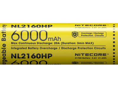 NITECORE BATTERIE RECHARGEABLE 21700 HAUTE PERFORMANCE 6000 mah