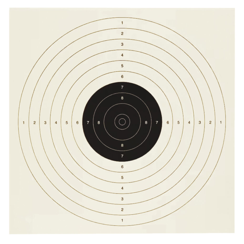 CIBLE GEF C25 TIR REDUIT  DE 50 A 25 METRES