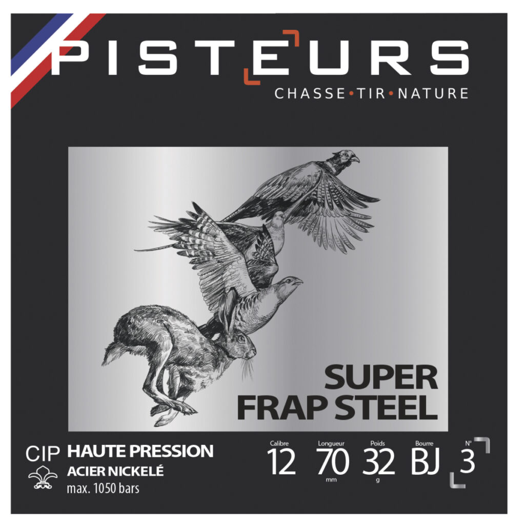 12/70 ACIER HAUTE PRESSION N°4 32G CARTOUCHES PISTEURS SUPER FRAP BOURRE À JUPE BTE 25