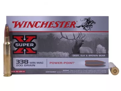 338 WINCHESTER MAGNUM POWER POINT 200 GRAINS  LA BOITE DE 20