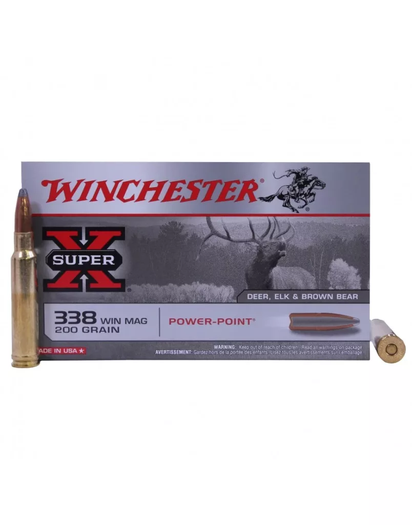 338 WINCHESTER MAGNUM POWER POINT 200 GRAINS  LA BOITE DE 20